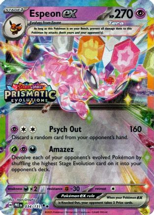 Espeon ex - 034/131 - Promo (Prismatic Evolutions Stamp)