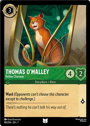 Thomas O'Malley (Feline Charmer) - 88/204 - Uncommon