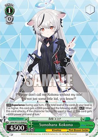 Sunohara Kokona - BAV/W112-E045R - Rare