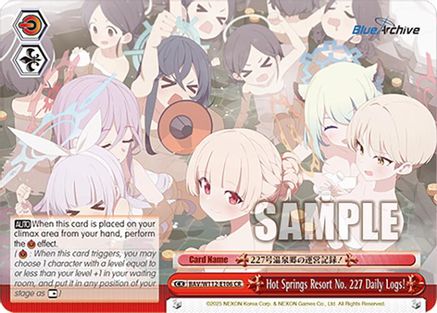Hot Springs Resort No. 227 Daily Logs! - BAV/W112-E106CR - Climax Rare