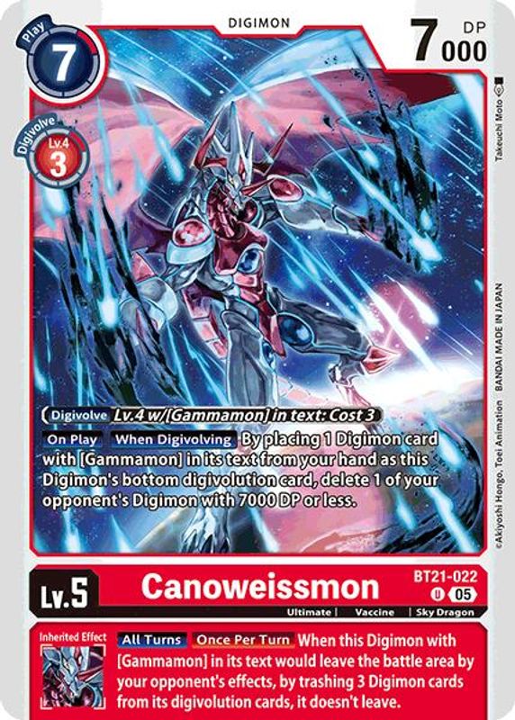 Canoweissmon (Non-Foil) - BT21-022 - Uncommon