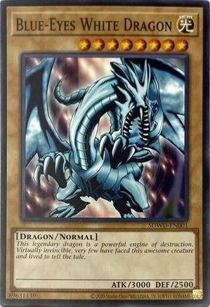 Blue-Eyes White Dragon (SDWD-EN001) (Unlimited Misprint) - SDWD-EN001 - Common - Unlimited