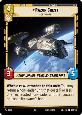 Razor Crest - Ride for Hire - 223/262 - Uncommon