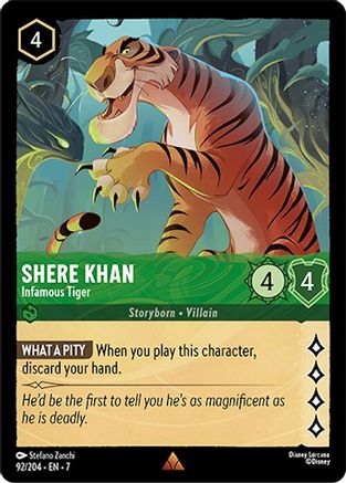 Shere Khan (Infamous Tiger) - 92/204 - Rare