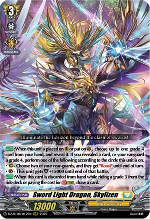 Sword Light Dragon, Skylizen - DZ-BT06/012EN - Triple Rare