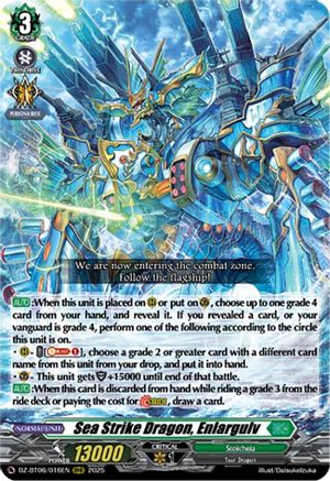 Sea Strike Dragon, Enlargulv - DZ-BT06/016EN - Triple Rare