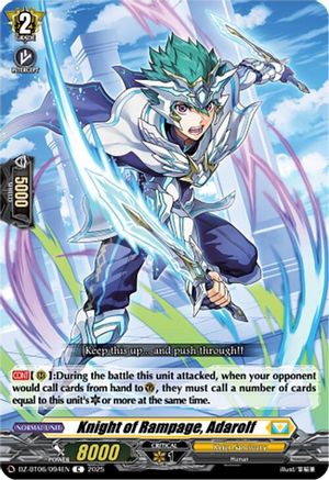 Knight of Rampage, Adarolf - DZ-BT06/094EN - Common