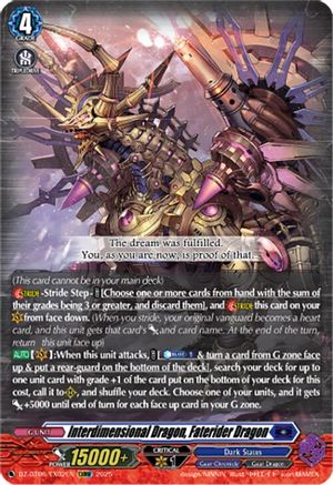Interdimensional Dragon, Faterider Dragon (EXRRR) - DZ-BT06/EX02EN - Extra Triple Rare