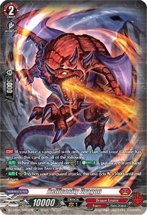 Bellicosity Dragon (SR) - DZ-BT06/SR04EN - Silver Rare