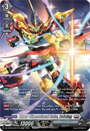 Super Dimensional Robo, Daiwing (SR) - DZ-BT06/SR21EN - Silver Rare
