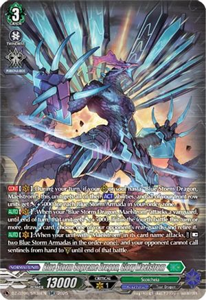 Blue Storm Supreme Dragon, Glory Maelstrom (SR) - DZ-BT06/SR36EN - Silver Rare