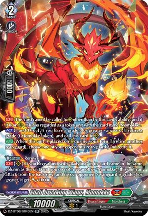 Shell-breaking Wings, Momokke (SR) - DZ-BT06/SR43EN - Silver Rare