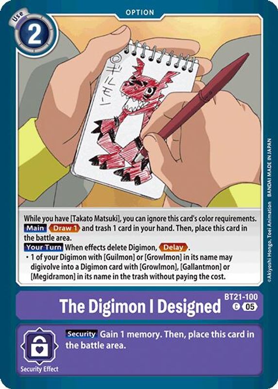 The Digimon I Designed - BT21-100 - Common