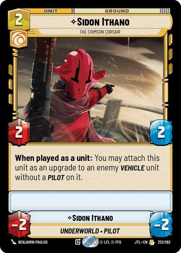 Sidon Ithano - The Crimson Corsair - 213/262 - Rare