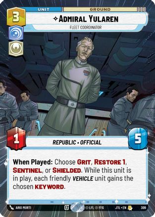 Admiral Yularen - Fleet Coordinator (Hyperspace) - 309 - Rare