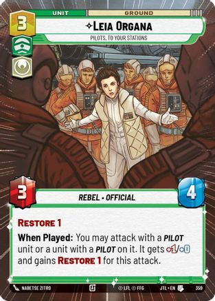 Leia Organa - Pilots, To Your Stations (Hyperspace) - 359 - Uncommon