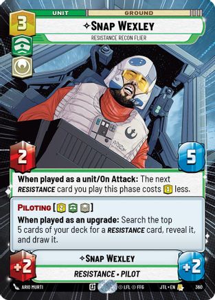 Snap Wexley - Resistance Recon Flier (Hyperspace) - 360 - Rare