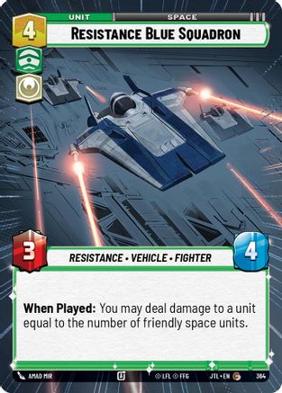 Resistance Blue Squadron (Hyperspace) - 364 - Common