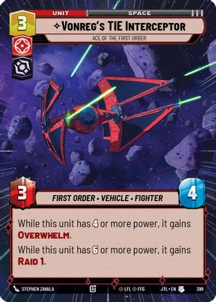 Vonreg's TIE Interceptor - Ace of the First Order (Hyperspace) - 399 - Uncommon