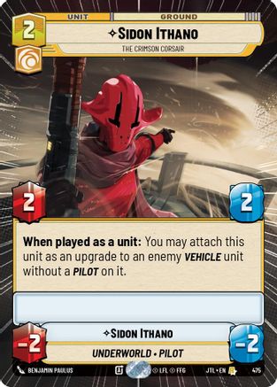 Sidon Ithano - The Crimson Corsair (Hyperspace) - 475 - Rare