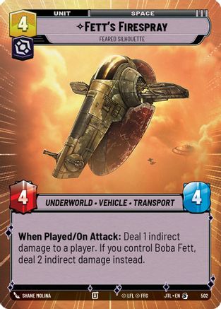 Fett's Firespray - Feared Silhouette (Hyperspace) - 502 - Special