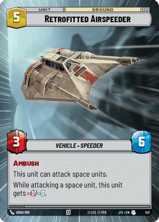 Retrofitted Airspeeder (Hyperspace) - 521 - Uncommon