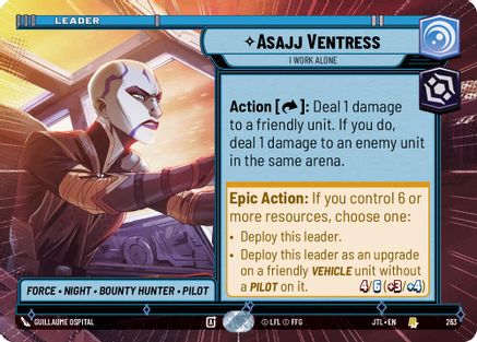 Asajj Ventress - I Work Alone (Hyperspace) - 263 - Rare
