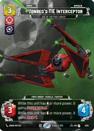 Vonreg's TIE Interceptor - Ace of the First Order (Prestige) - 1030 - Uncommon