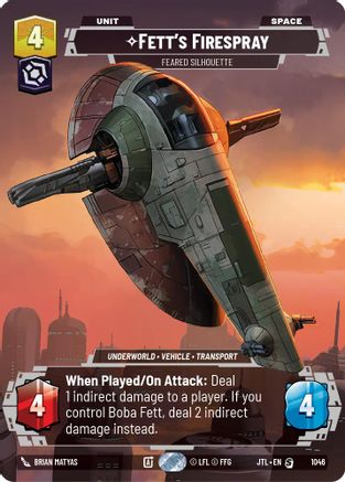 Fett's Firespray - Feared Silhouette (Prestige) - 1046 - Special