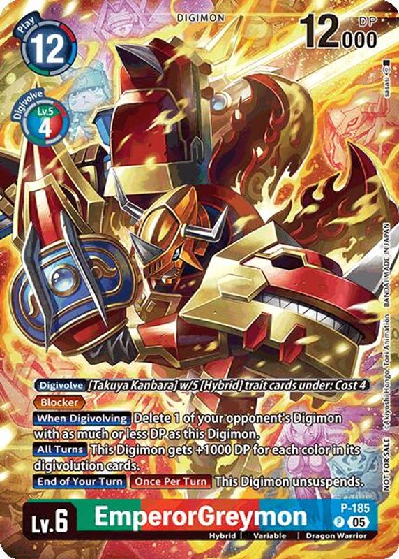 EmperorGreymon (BT-21: Illustration Celebration Pack) - P-185 - Promo