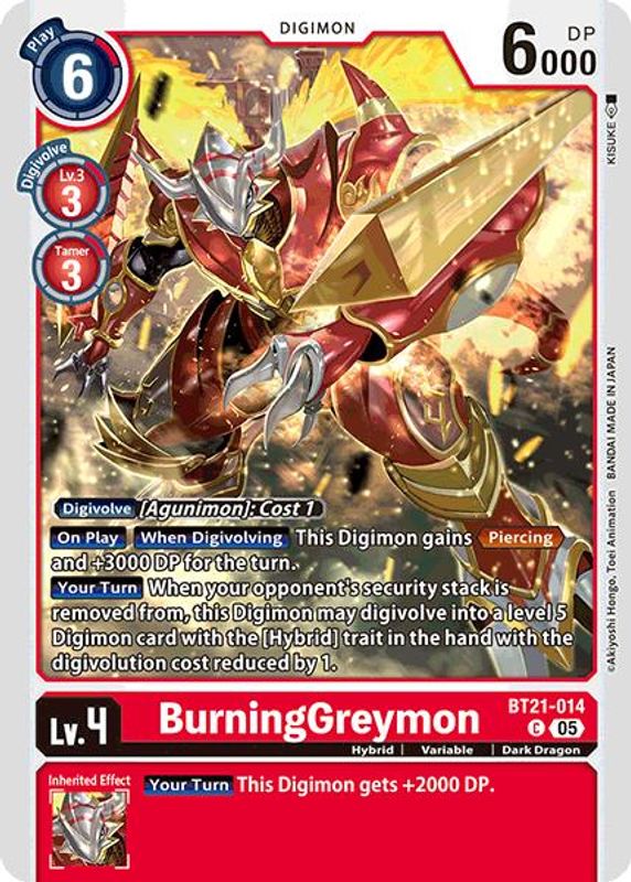 BurningGreymon - BT21-014 - Common