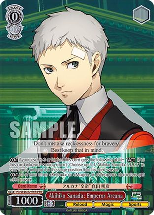Akihiko Sanada: Emperor Arcana (PER) - P3/SE46-E22PERPER - Persona Rare
