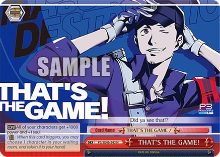 THAT'S THE GAME! - P3/SE46-E43N - Normal