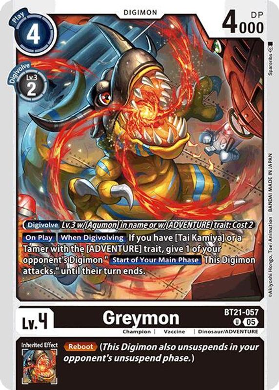Greymon - BT21-057 - Uncommon
