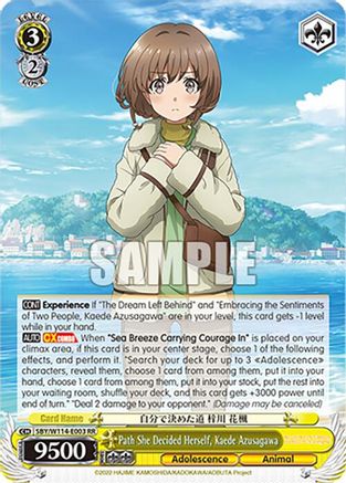Path She Decided Herself, Kaede Azusagawa - SBY/W114-E003RR - Double Rare