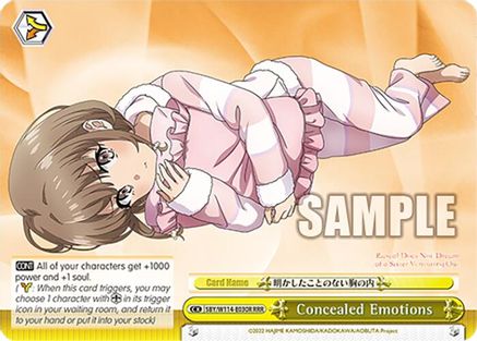 Concealed Emotions (RRR) - SBY/W114-E030RRRR - Triple Rare
