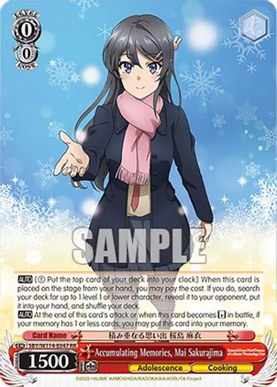 Accumulating Memories, Mai Sakurajima - SBY/W114-E047RR - Double Rare