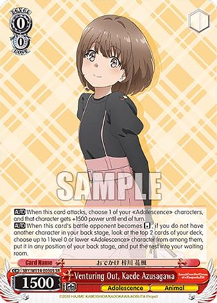 Venturing Out, Kaede Azusagawa (SR) - SBY/W114-E050SSR - Super Rare