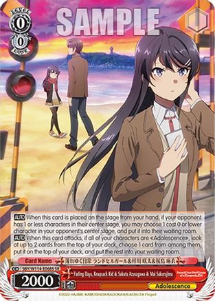 Fading Days, Knapsack Kid & Sakuta Azusagawa & Mai Sakurajima (SR) - SBY/W114-E068SSR - Super Rare