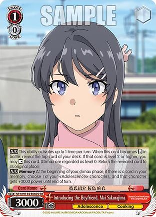 Introducing the Boyfriend, Mai Sakurajima (SR) - SBY/W114-E069SSR - Super Rare