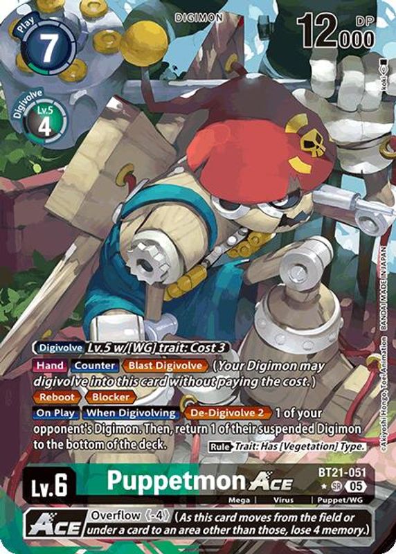Puppetmon ACE (Alternate Art) - BT21-051 - Super Rare