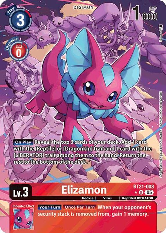 Elizamon (Alternate Art) - BT21-008 - Rare