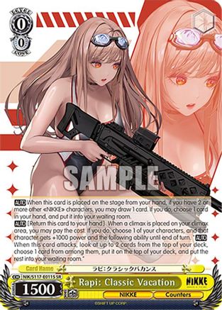 Rapi: Classic Vacation (SR) - NIK/S117-E011SSR - Super Rare