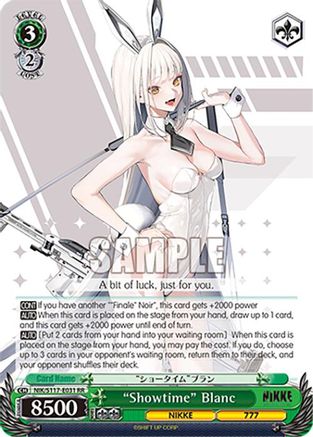 "Showtime" Blanc - NIK/S117-E031RR - Double Rare