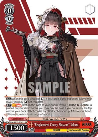 "Resplendent Cherry Blossom" Sakura (SR) - NIK/S117-E061SSR - Super Rare