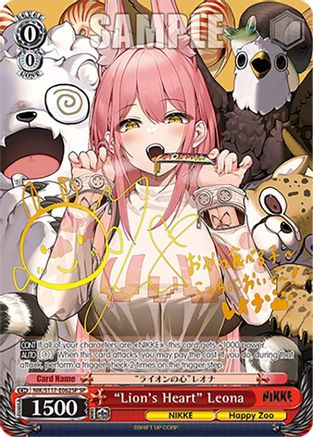 "Lion's Heart" Leona (SP) (Gold Signature) - NIK/S117-E062SPSP - Special Rare