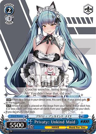 Privaty: Unkind Maid - NIK/S117-E086RR - Double Rare