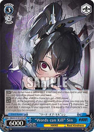 "Words can Kill" Sin (SR) - NIK/S117-E110SSR - Super Rare