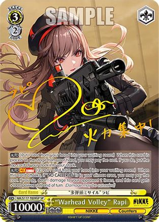 "Warhead Volley" Rapi (SP) (Gold Signature) - NIK/S117-TE09SPSP - Special Rare