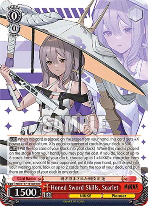 Honed Sword Skills, Scarlet (RRR) - NIK/S117-TE14RRRR - Triple Rare